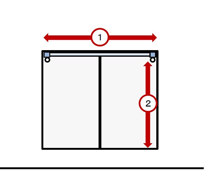 窓枠内取り付けの機能性レールの採寸方法