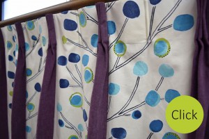 パープル&ブルー　スタイルカーテン