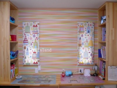 勉強スペースのカーテン