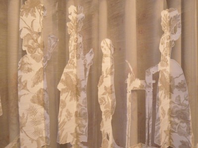 手前レース後ろ遮光カーテン２接写