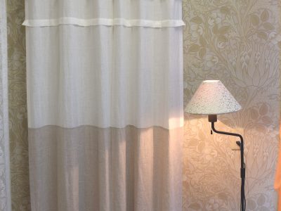 スリータックバイカラーリネンカーテン