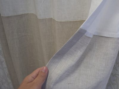 リネン ホワイト＆グレー