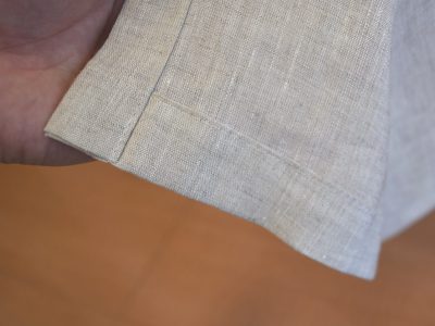 リネンカーテン裾折り返し