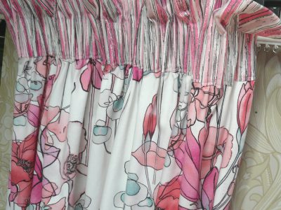 イギリス製花柄プリントカーテン