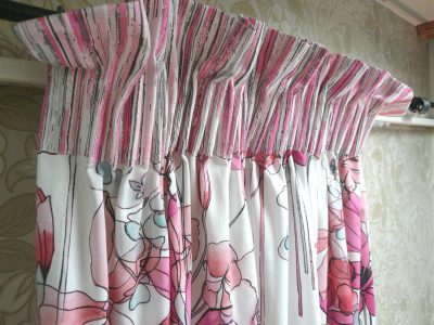 ペンシルギャザートップフリルカーテン