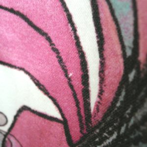 起毛したコットンプリントカーテン