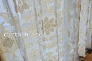 リネンジャガードレースカーテン