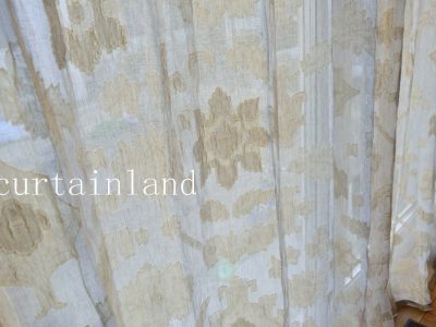 リネンジャガードレースカーテン