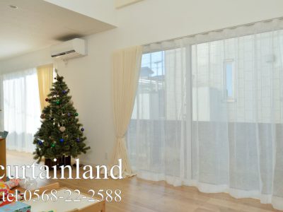 フラットカーテン両開きを片側に寄せる