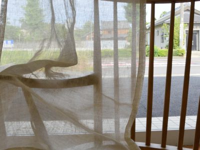 ベルギーのリネンレースカーテン