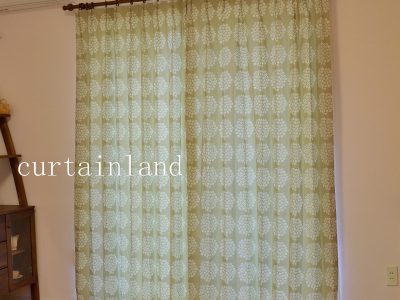 マリメッコのカーテン綿裏地付き閉