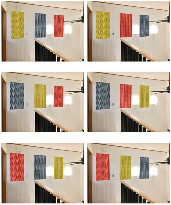３色のシェード並びイメージ資料図